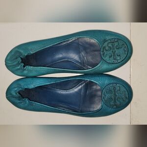 Tory Burch Teal Ballet Flats